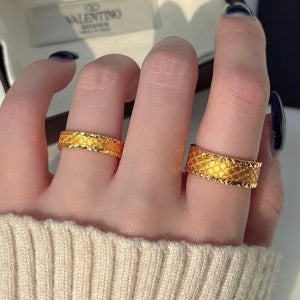 24K 순금 3.75g (1돈 한돈) 7.5g (2돈 두돈) 럭셔리 퀼팅 반지 체크 커플링