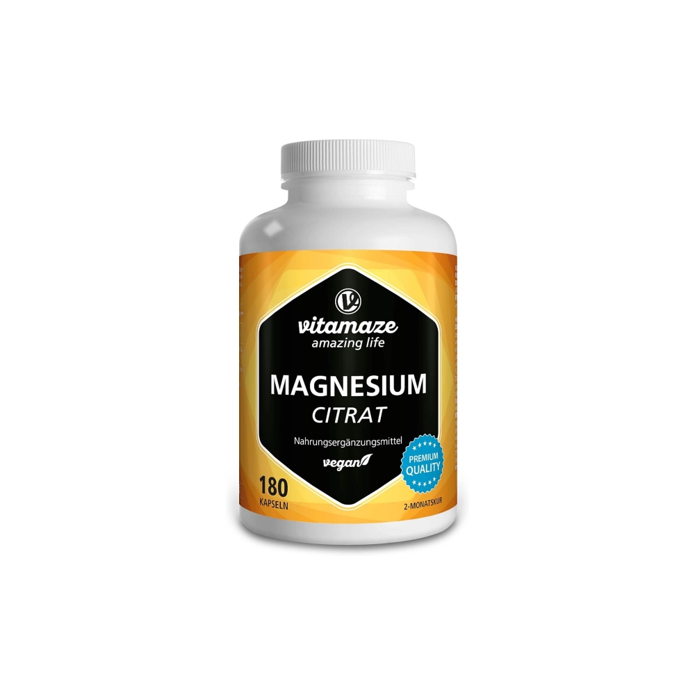 Vitamaze Vegan <b>Magnesium</b> Citrate 비건 <b>마그네슘</b> 180캡슐