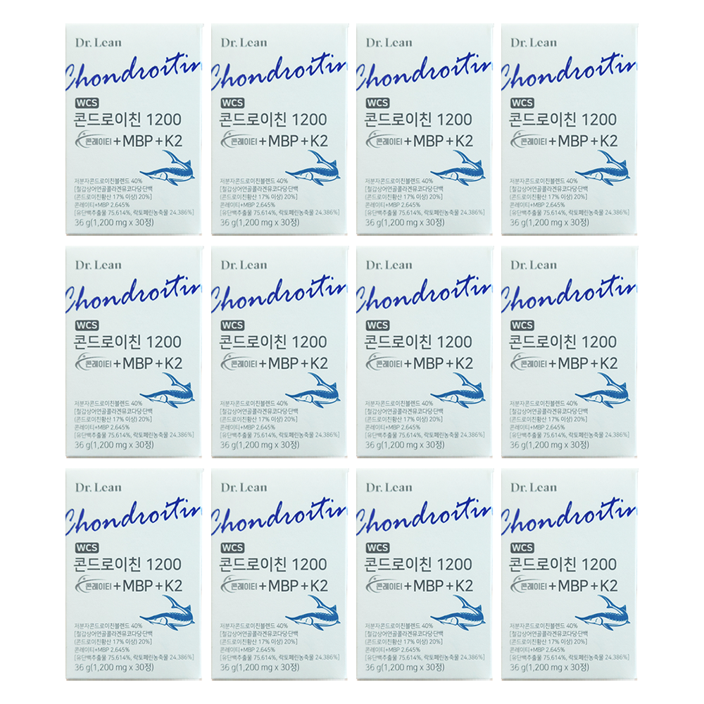 닥터린 콘드로이친 1200 콘레이티 + MBP + K2 30정 1개월분 12박스