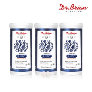 닥터브라이언 오랄오리진 프로바이오 츄 유산균 장건강 30정, 3개