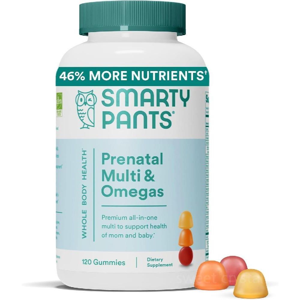 <b>SmartyPants</b> 여성용 임산부용 종합비타민 구미젤리 오메가3 피쉬 오일 120개입 120 카운트(1팩) 태아
