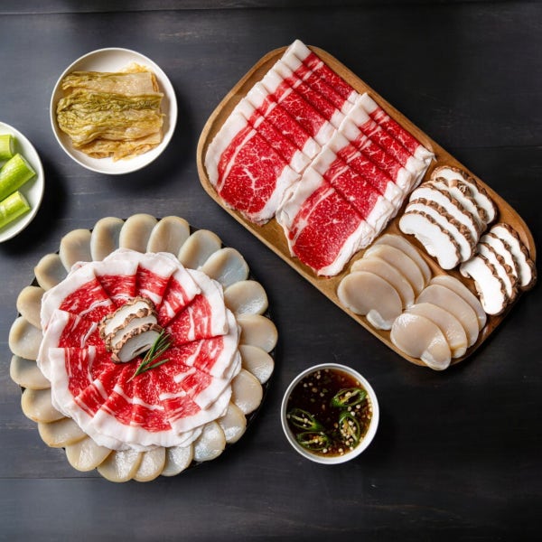 한우 차돌 관자 삼합 홈파티 집들이 밀키트