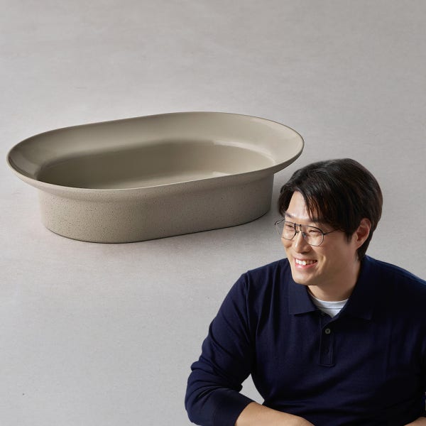 데켓 주물 IH 오발 쿡플레이트 주물팬 27cm+유리뚜껑