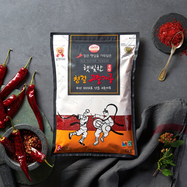 26년 국산 태양초 햇 고춧가루 보통맛 김치용 1kg 고추가루