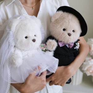 테디테일즈 레나베어 웨딩세트 M 결혼 곰 돌이 애착 인형 선물