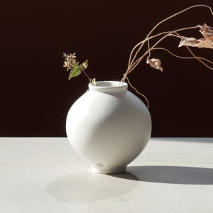 [선물포장] 이도도자기 달항아리 도자기 화병 선물