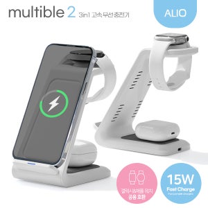 알리오 ALIO 2세대 거치형 멀티블2 3in1 고속무선충전기 워치 공용 충전