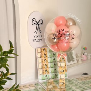 어버이날 용돈박스 레터링풍선 60cm 헬륨 환갑 부모님 서프라이즈 박스 청주 배달