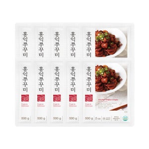 홍익쭈꾸미 양념 쭈꾸미 볶음 캠핑 요리 밀키트 맛집 500g, 10개