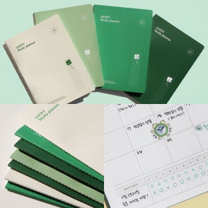 행운의 클로버 31일 스터디 플래너 A5 노트 한달 수능 수험생 인강 플랜 과제 타임 체크