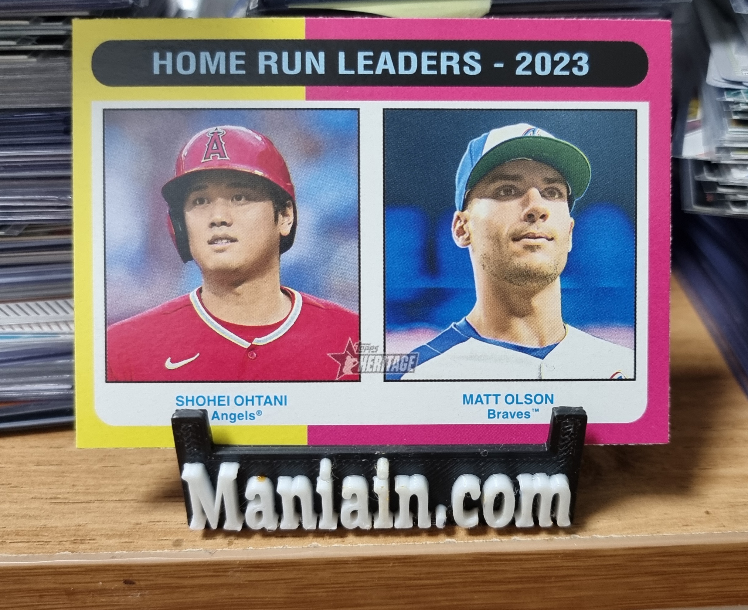오타니 올슨 2024 Topps Heritage Home Run Leaders Shohei Ohtani Matt Olson NO-307 MLB 야구 카드