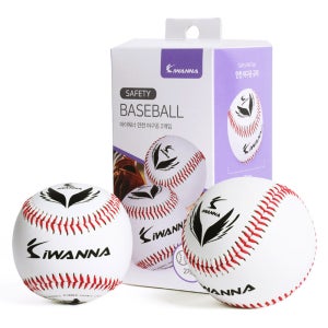 아이워너 안전야구공 2개입 유소년 야구 캐치볼 연습용