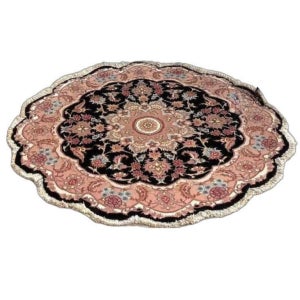 페르시아러그 원형 실크 페르시아 타브 카펫 라운드 100x100 극세사 매트