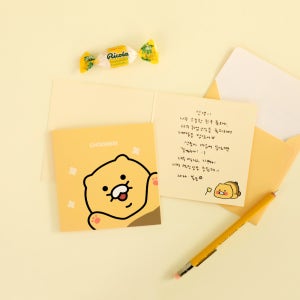 춘식이 베이직 카드 봉투 어린이집생일카드 유치원 축하카드 초등학생 초대장 미니편지지 엽서