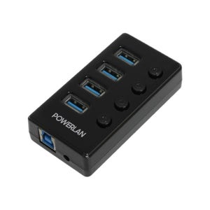 [파워랜] POWERLAN USB3.0 허브 4포트 개별 스위치 무전원 PL550 PL-UH304