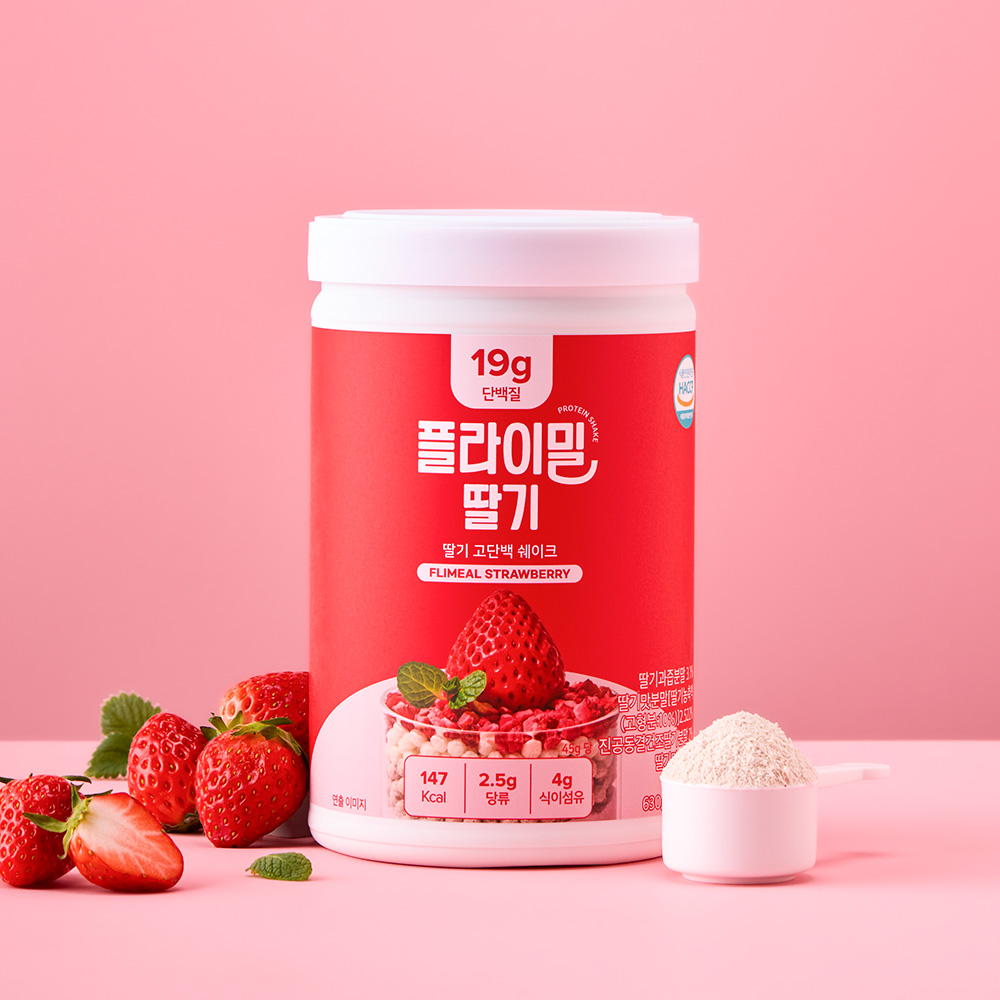 플라이밀 단백질쉐이크 딸기 제품 이미지