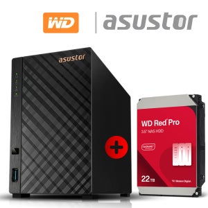 아수스토어 DRIVESTOR 2 Lite AS1102TL 22TB (WD Red Pro 22TB X 1개) 기초셋팅 원격지원 대원씨티에스