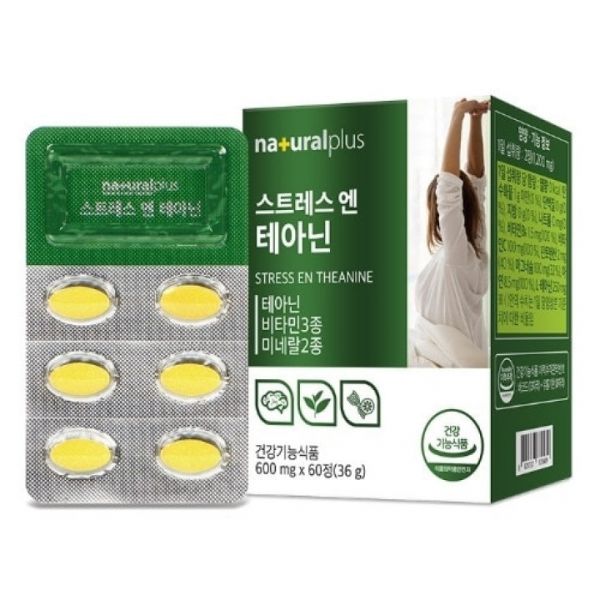 <b>내츄럴플러스 스트레스</b>엔 L 테아닌, 60정, 3박스