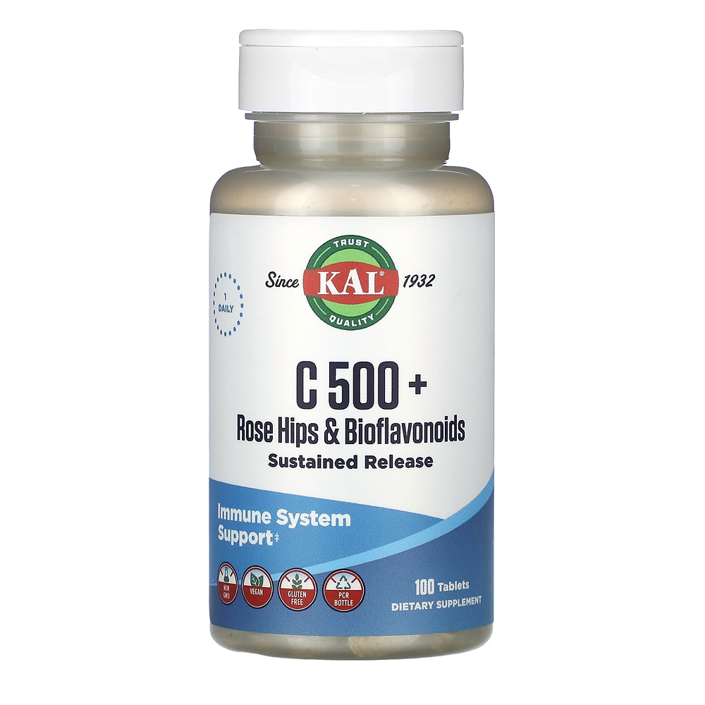 KAL <b>비타민C 500</b> <b>로즈힙</b> 바이오플라보노이드 100정