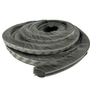 외풍차단 문틈 보완용 바람막이 부드러운 털재 차단테이프 23mm 5m 그레이