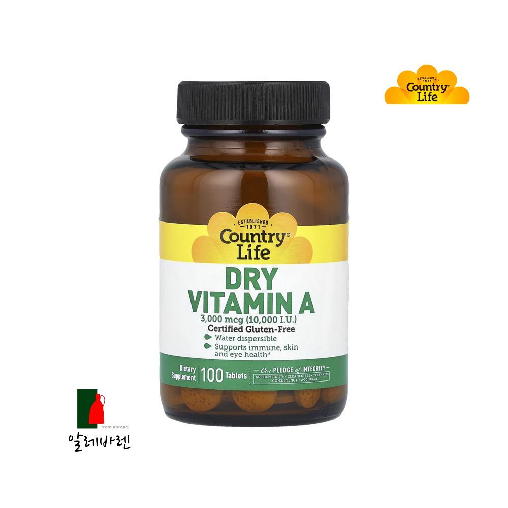 <b>컨츄리라이프</b> 건조 <b>비타민A</b> 3000mcg 100정