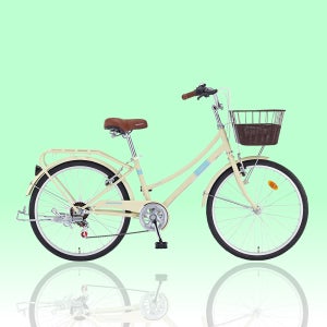 스마트 클로이 24 7단 바구니 짐받이 초보자 여성 자전거 완조립 2025