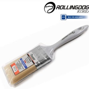 (롤링독) 베이직 브러쉬/ 평붓 빽붓 일자 수성 DIY 보급형 페인트붓 12.5mm