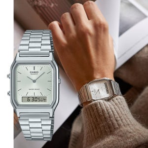 정식AS 카시오 AQ230A 빈티지 클래식 듀얼타임 메탈 시계