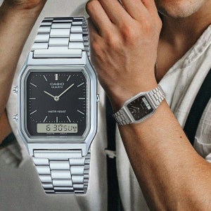 백화점AS 카시오 스퀘어 시계 아나디지 230 시리즈 메탈