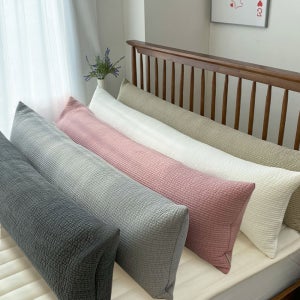 한스갤러리 순면 줄누비 긴 베개 롱 쿠션 바디필로우 커버 35x130