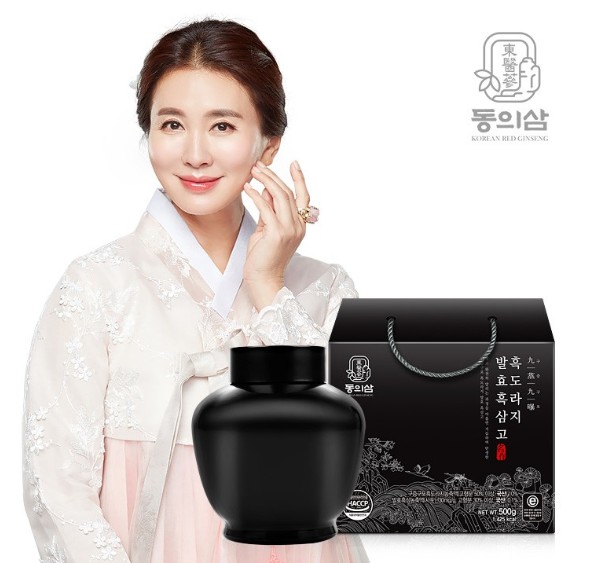 <b>동의삼</b> 구증구포 흑도라지 발효흑삼고 농축액 500g_선물용 고급 패키지