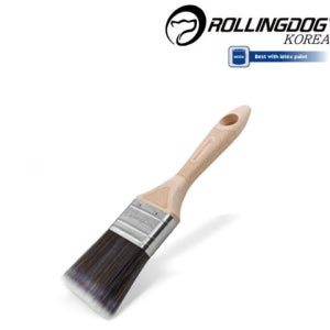 (롤링독)프리미엄-바이올렛 브러쉬/ 평붓 빽붓 일자 수성 고급 페인트붓 20mm