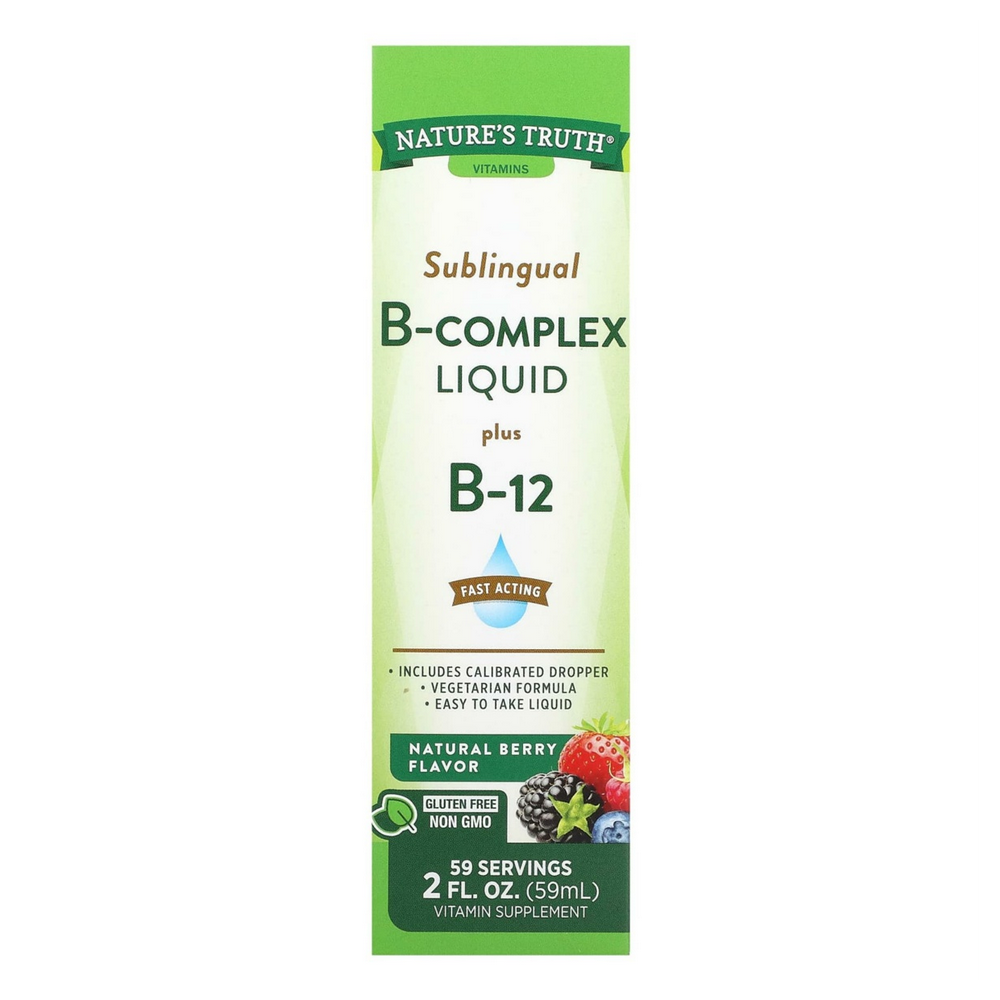 네이처스트루스 서브링구얼 B<b>컴플렉스</b> <b>리퀴드</b> 플러스 B12 내추럴베리 2floz 59ml