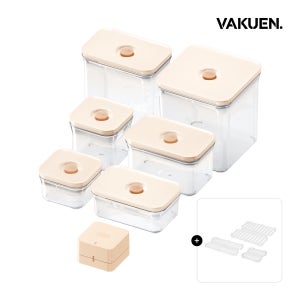 [세트구성/채반증정] 바퀜 마하 진공밀폐용기 MUST 7종 세트(웜)