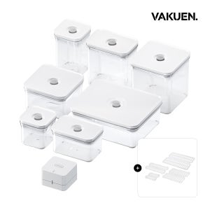 [세트구성/채반증정] 바퀜 마하 진공밀폐용기 스탠다드 8종 세트