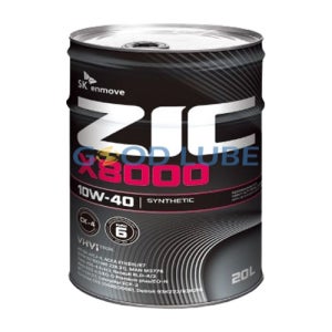 SK ZIC 지크 X8000 10W40 EURO 6 디젤 합성 엔진오일 20L, 1개
