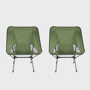 KOOLMAN(쿨맨) 라잇너스 경량 캠핑의자 B형 숏, 올리브그린, 2개