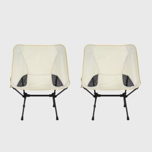 KOOLMAN(쿨맨) 라잇너스 경량 캠핑의자 B형 숏, 아이보리, 2개