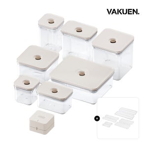 [N단독구성][세트구성/채반증정] 바퀜 마하 진공밀폐용기 스탠다드 패키지 8종(머큐리)