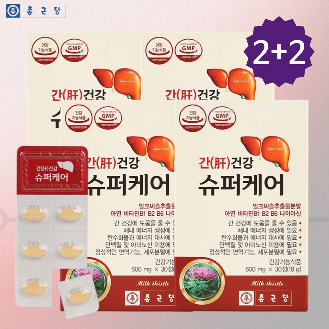 간에좋은 음식 간건강 밀크씨슬 간영양제 600mg 30정, 4개