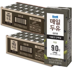 무첨가두유 무설탕 완전두유 검은콩두유 간식 식사대용 환자식 190ML 48팩