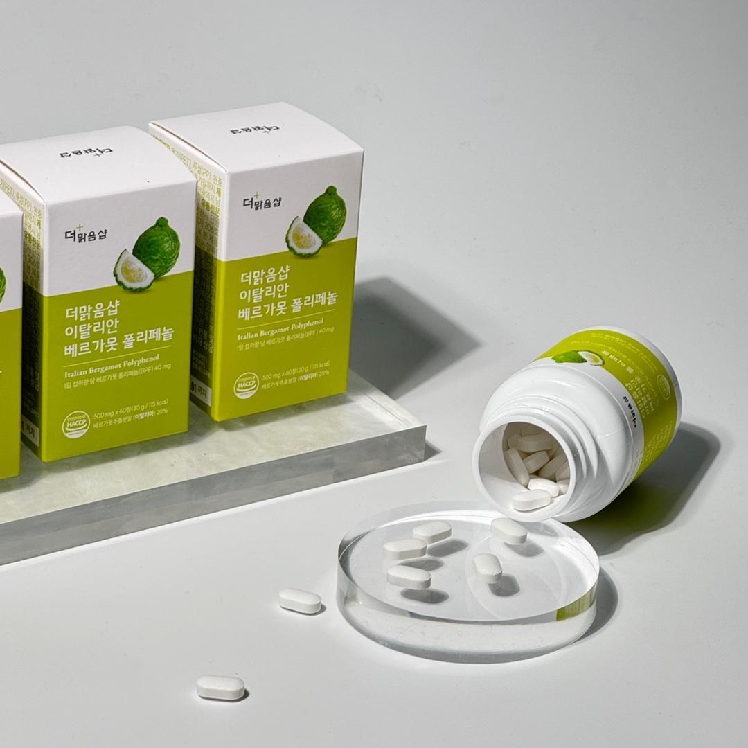더맑음샵 베르가못 추출물 모로오렌지 <b>폴리페놀</b> 이탈리아 베르가뭇 60정