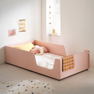 일룸 에디키즈 저상형침대 1100폭 양면가드형(매트리스 미포함) 2124x1165x498mm, RM(라즈베리 크림)