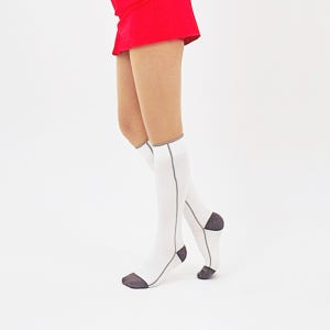 스토아토 골프니삭스 압박양말 프렌치테리 화이트 골프 스포츠