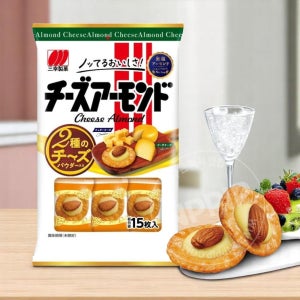 산코제과 치즈아몬드 일본 센베이 쌀과자 15개입 67g, 1개