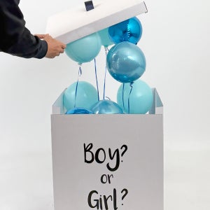 젠더리빌 성별공개 헬륨풍선 서프라이즈박스 박스1블루