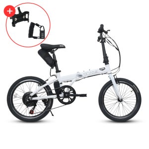 [오늘 출발] AU테크 스카닉 M20 접이식 미니벨로 여성 전동 전기 자전거 24V 5Ah, 화이트, 50.8cm(20인치)