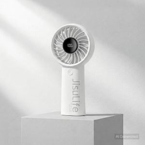 지수라이프 휴대용선풍기 손 미니 무선 선풍기 손풍기 라이프4 라이트 그레이