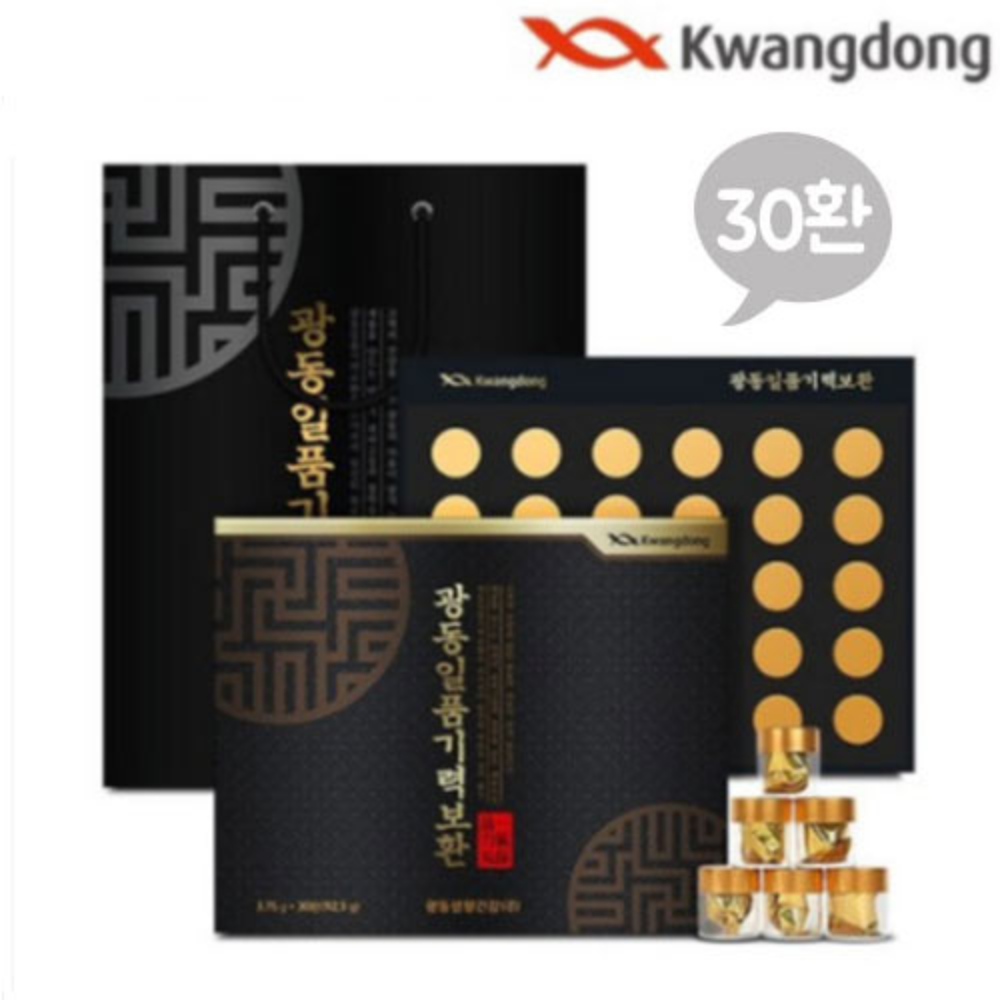 <b>건강</b> 전통원료 15가지 함유 일품기력보환 3.75g x 30환 (쇼핑백 포함) 광동<b>생활건강</b>