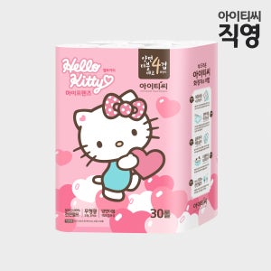 헬로키티 프렌즈 4겹 양면더블데코 롤화장지 25m, 30개입, 1개